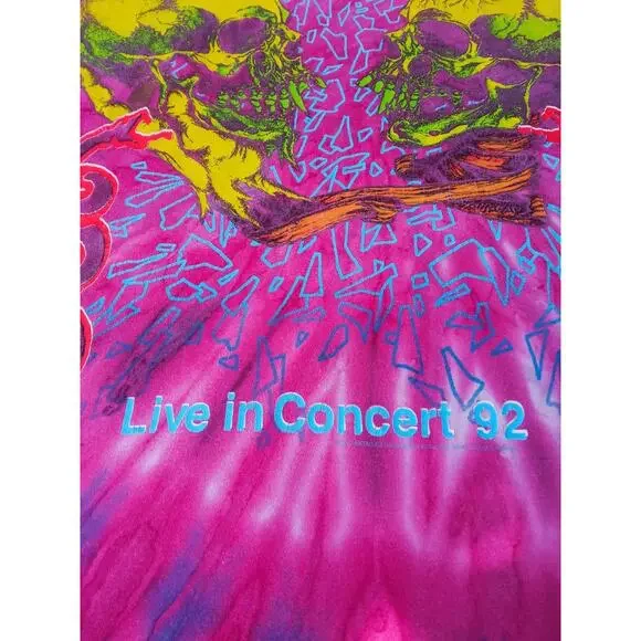 Metallica Shirt Adult Medium Tie Dye Live In Concert 92 Heavy Metal Mens 3XL - Picture 4 of 8
